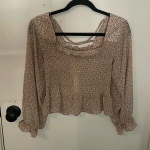 Papermoon Blush Floral Smocked Top